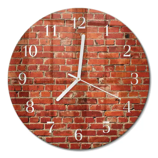 Orologio rotondo in vetro Muro di mattoni