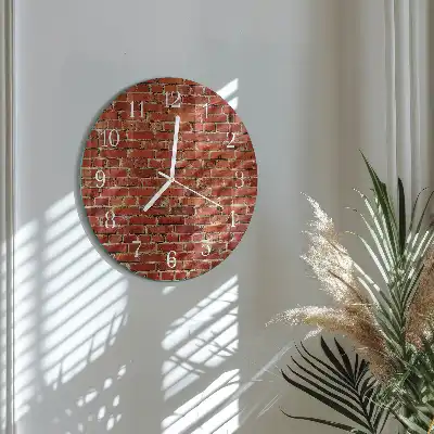 Orologio rotondo in vetro Muro di mattoni