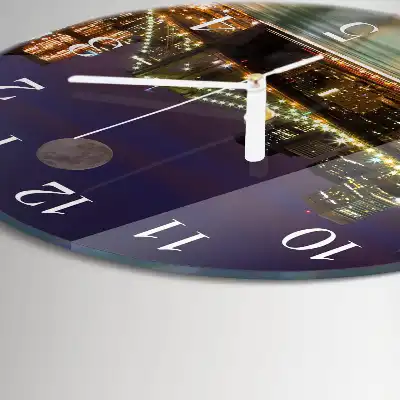 Rotondo orologio in vetro decorativo Ponte orizzontale