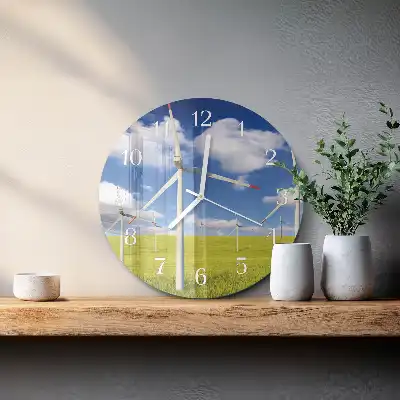 Rotondo orologio da parete Parco eolico