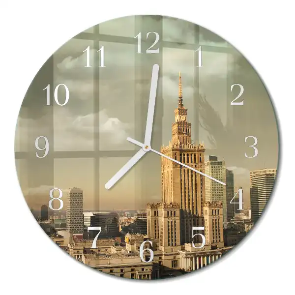 Orologio rotondo in vetro Varsavia