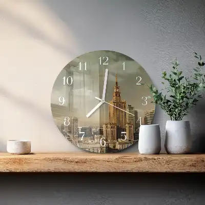 Orologio rotondo in vetro Varsavia