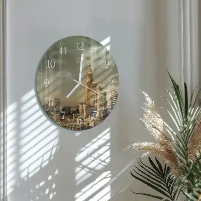 Orologio rotondo in vetro Varsavia