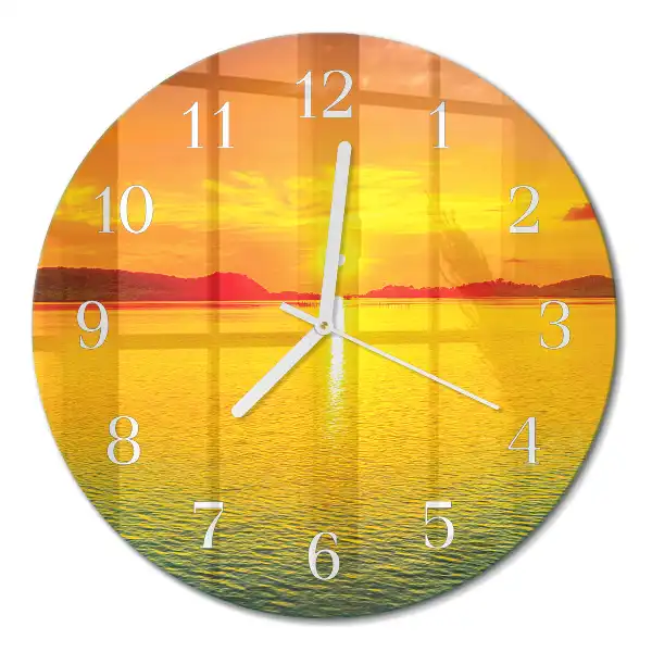 Rotondo orologio da parete Tramonto