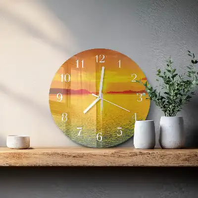 Rotondo orologio da parete Tramonto