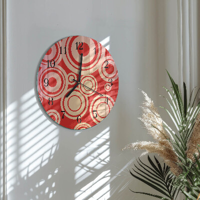 Orologio da parete rotondo Ruote rosse