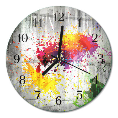 Rotondo orologio in vetro Macchie