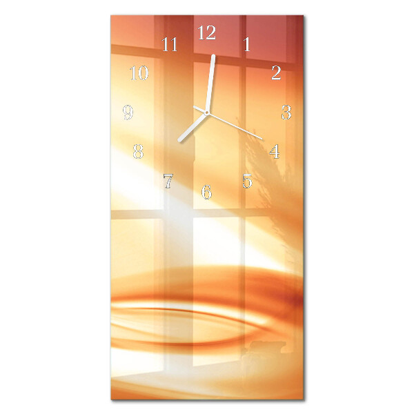 Verticale orologio in vetro Astrazione