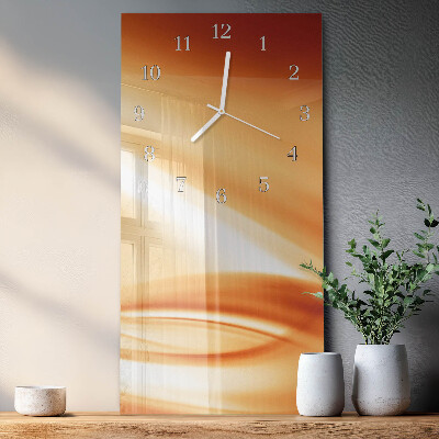 Verticale orologio in vetro Astrazione