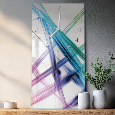 Verticale orologio in vetro Astrazione