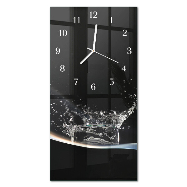 Verticale orologio in vetro Acqua