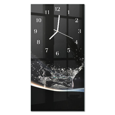 Verticale orologio in vetro Acqua