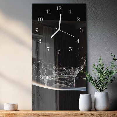 Verticale orologio in vetro Acqua