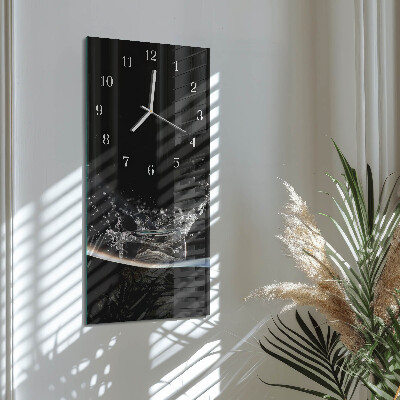 Verticale orologio in vetro Acqua