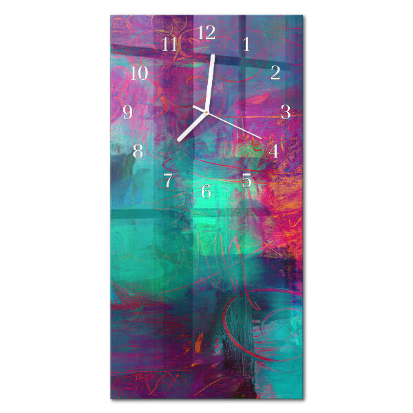 Verticale orologio in vetro Immagine colorata
