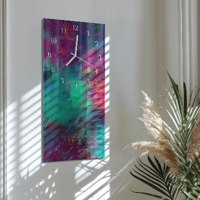 Verticale orologio in vetro Immagine colorata
