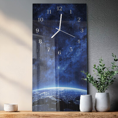 Verticale orologio in vetro Cosmo