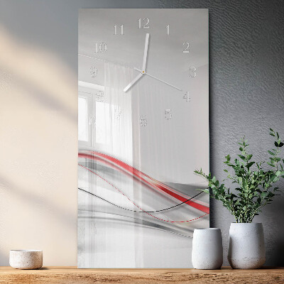 Verticale orologio in vetro Curva