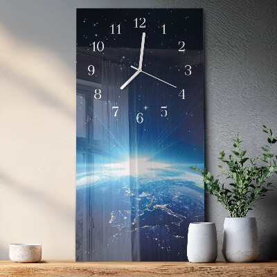 Orologio con stampa verticale L'universo della Terra