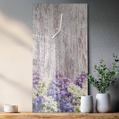 Verticale orologio in vetro Senza