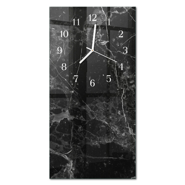 Verticale orologio in vetro Grafite