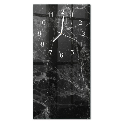 Verticale orologio in vetro Grafite