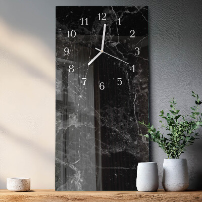 Verticale orologio in vetro Grafite