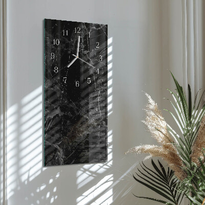 Verticale orologio in vetro Grafite