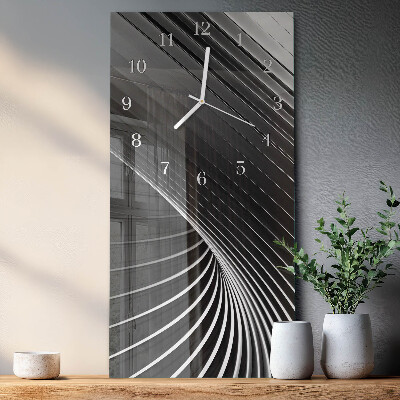 Verticale orologio in vetro Astrazione