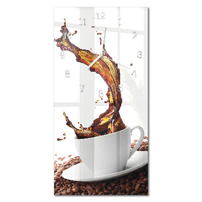 Orologio con stampa verticale Una tazza di caffè