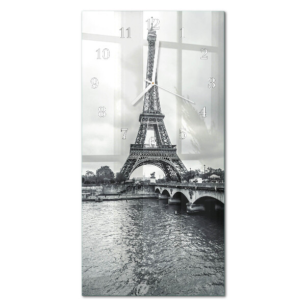 Orologio con stampa verticale Vista della Torre Eiffel