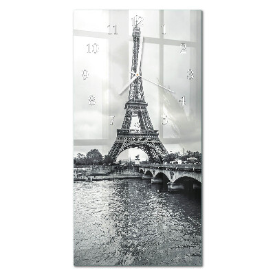 Orologio con stampa verticale Vista della Torre Eiffel