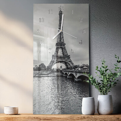 Orologio con stampa verticale Vista della Torre Eiffel