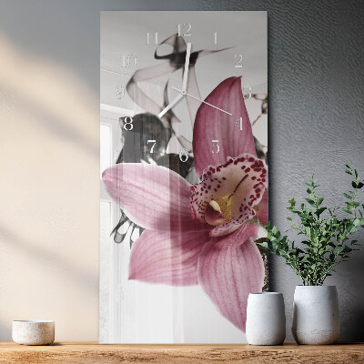 Orologio con stampa verticale Orchidea
