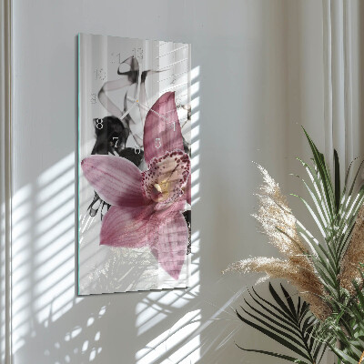 Orologio con stampa verticale Orchidea