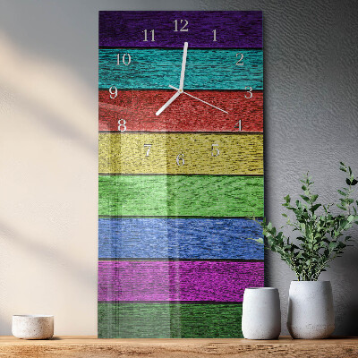 Verticale orologio in vetro Piatto