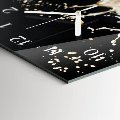 Verticale orologio in vetro Fiore