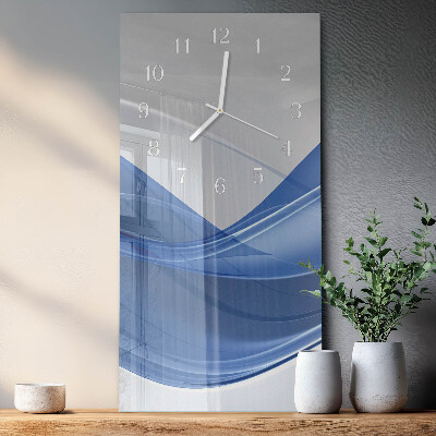 Verticale orologio in vetro Linee astratte
