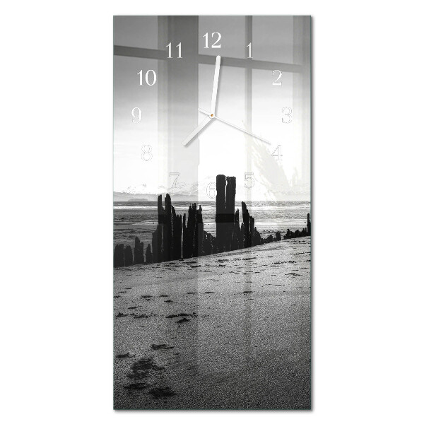 Verticale orologio in vetro Spiaggia