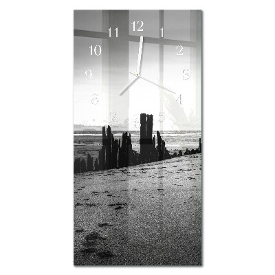 Verticale orologio in vetro Spiaggia