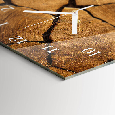 Verticale orologio in vetro Modello in legno