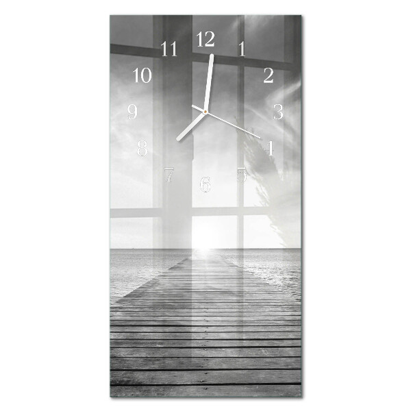 Verticale orologio in vetro Ponte