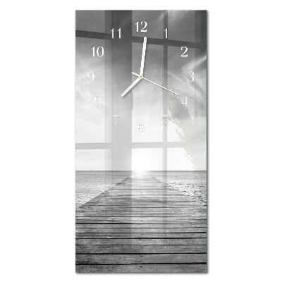Verticale orologio in vetro Ponte
