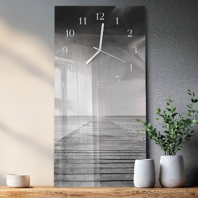 Verticale orologio in vetro Ponte