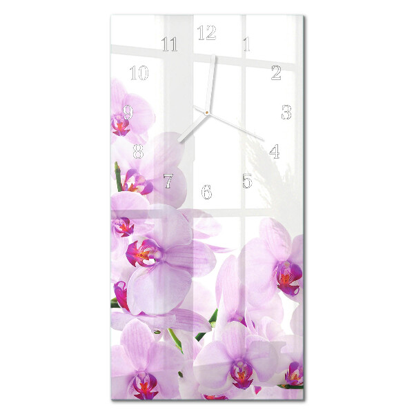 Orologio con stampa verticale Orchidee