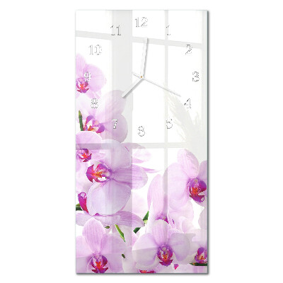 Orologio con stampa verticale Orchidee