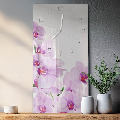 Orologio con stampa verticale Orchidee