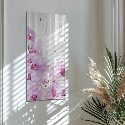 Orologio con stampa verticale Orchidee
