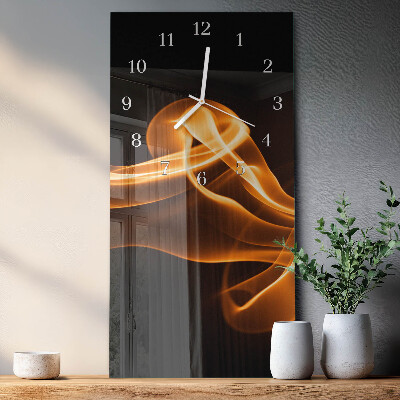 Verticale orologio in vetro Astrazione