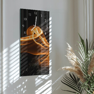 Verticale orologio in vetro Astrazione